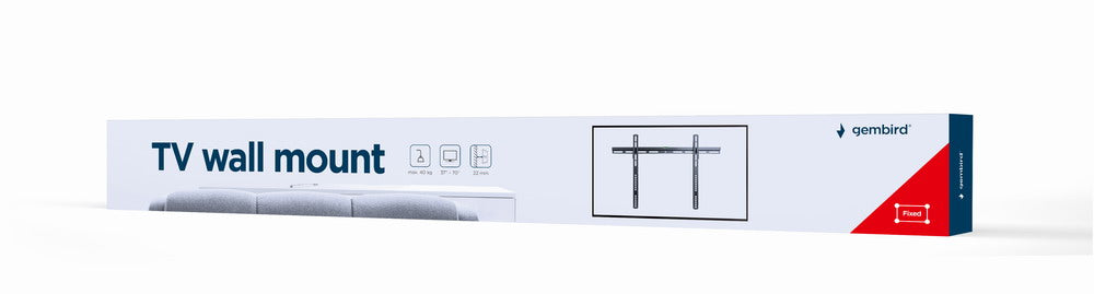 Gembird | Wall mount | WM-70F-02 | Fixed | 37-70 " | Black
