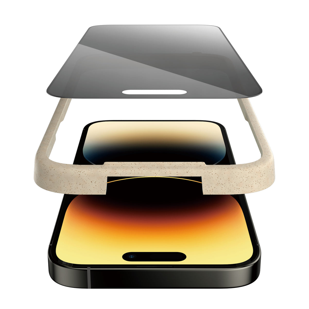 PanzerGlass | Screen protector | Apple | iPhone 14 Pro | Glass | Black | Ultra-Wide Fit; Easy installation; Privacy Filter; Fingerprint resistant | Privacy