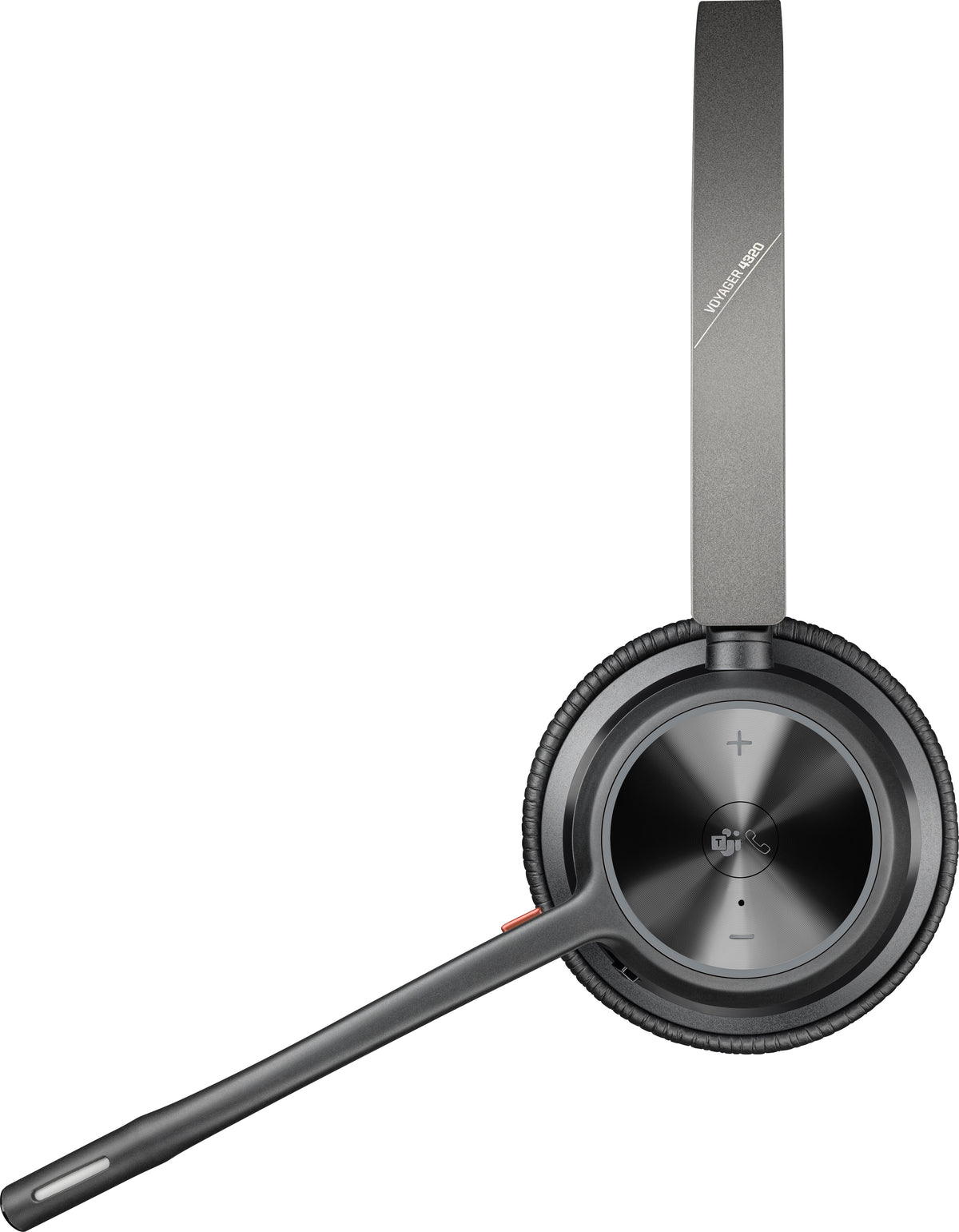 Poly Voyager 4320 MS Teams Belaidės ausinės, Bluetooth, USB-A, +BT700 dongle, +Charging Stand, Juoda
