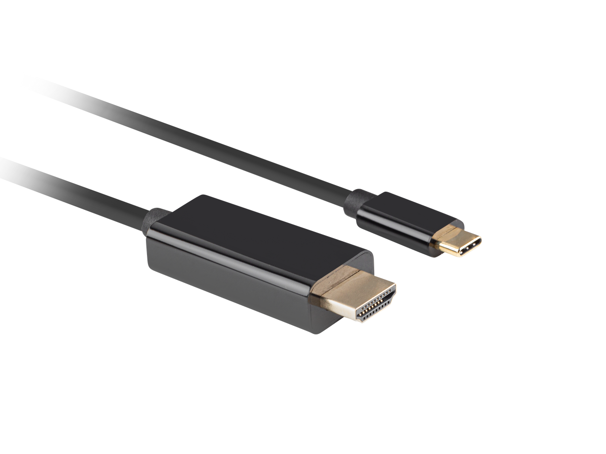 Lanberg USB-C to HDMI Cable, 1 m 4K/60Hz, Black | Lanberg | USB-C to HDMI Cable | CA-CMHD-10CU-0010-BK | 1 m