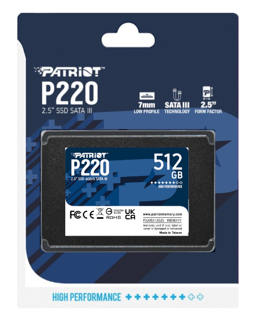 PATRIOT P220 SATA 3 512GB SSD