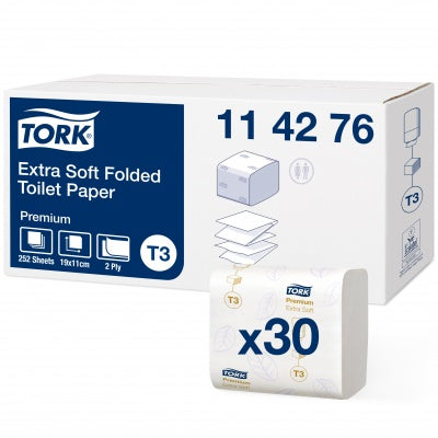 Tualetinis popierius lapeliais Tork Extra Soft T3, 2sl (30 vnt.)