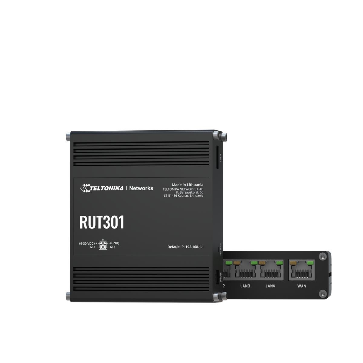 Teltonika | Ethernet Router | RUT301 | No Wi-Fi | 10/100 Mbit/s | Ethernet LAN (RJ-45) ports 5 | Mesh Support No | MU-MiMO No | No mobile broadband