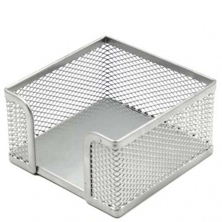 Dėžutė lapeliams Forpus, 9.5x9.5cm, sidabrinė, perforuoto metalo 1005-007