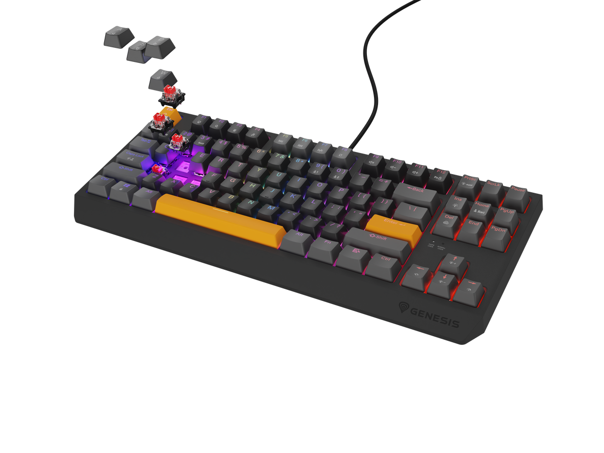 Genesis | THOR 230 | Mechanical Gaming Keyboard | Wired | US | Outemu Red | Anchor Gray Positive