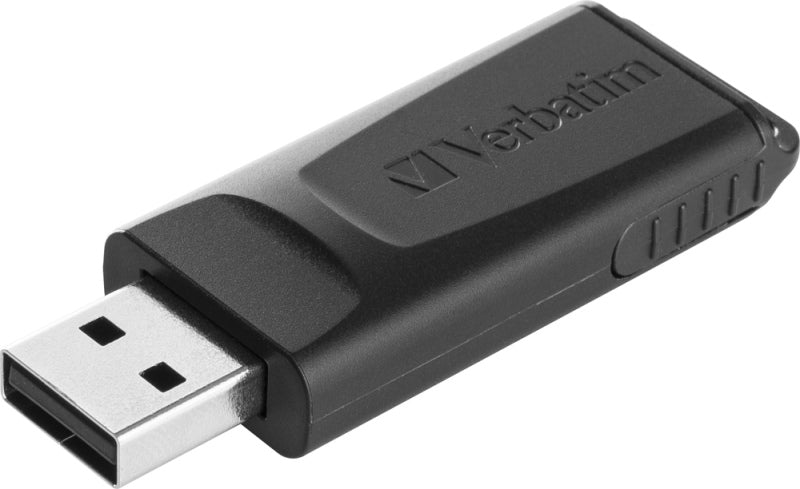 Verbatim 98698 Slider USB atmintinė 64GB, USB-A 2.0, Juoda