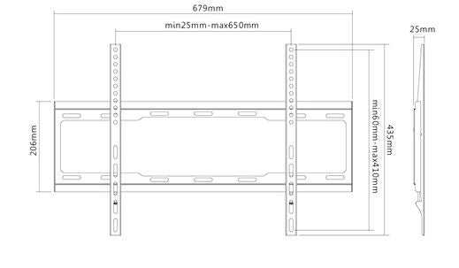 Sunne | Wall mount | 37-70-EF | Fixed | 37-70 " | Maximum weight (capacity) 40 kg | Black