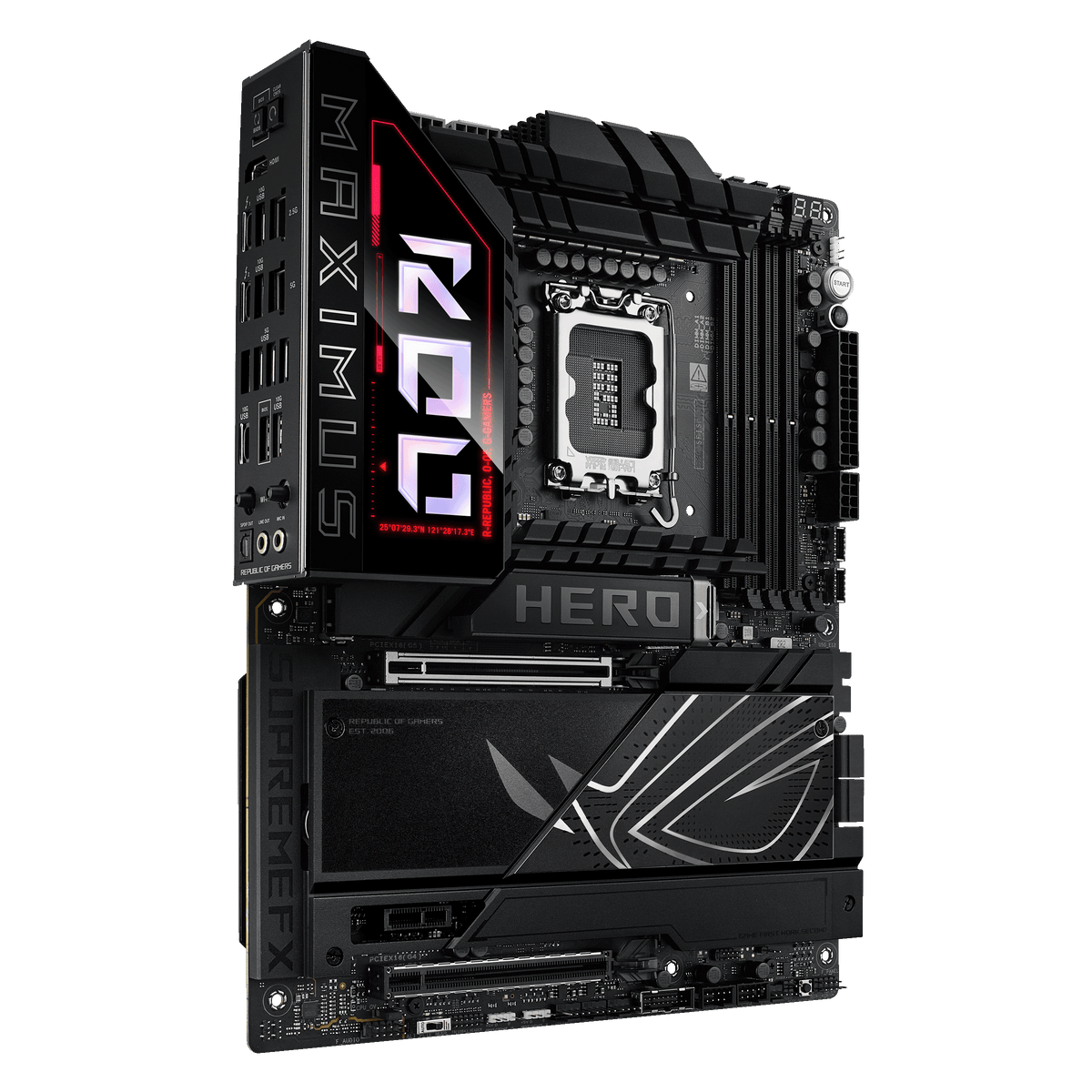 Asus ROG MAXIMUS Z890 HERO | Processor family Intel | Processor socket LGA1851 | DDR5 | Supported hard disk drive interfaces M.2, SATA | Number of SATA connectors 4