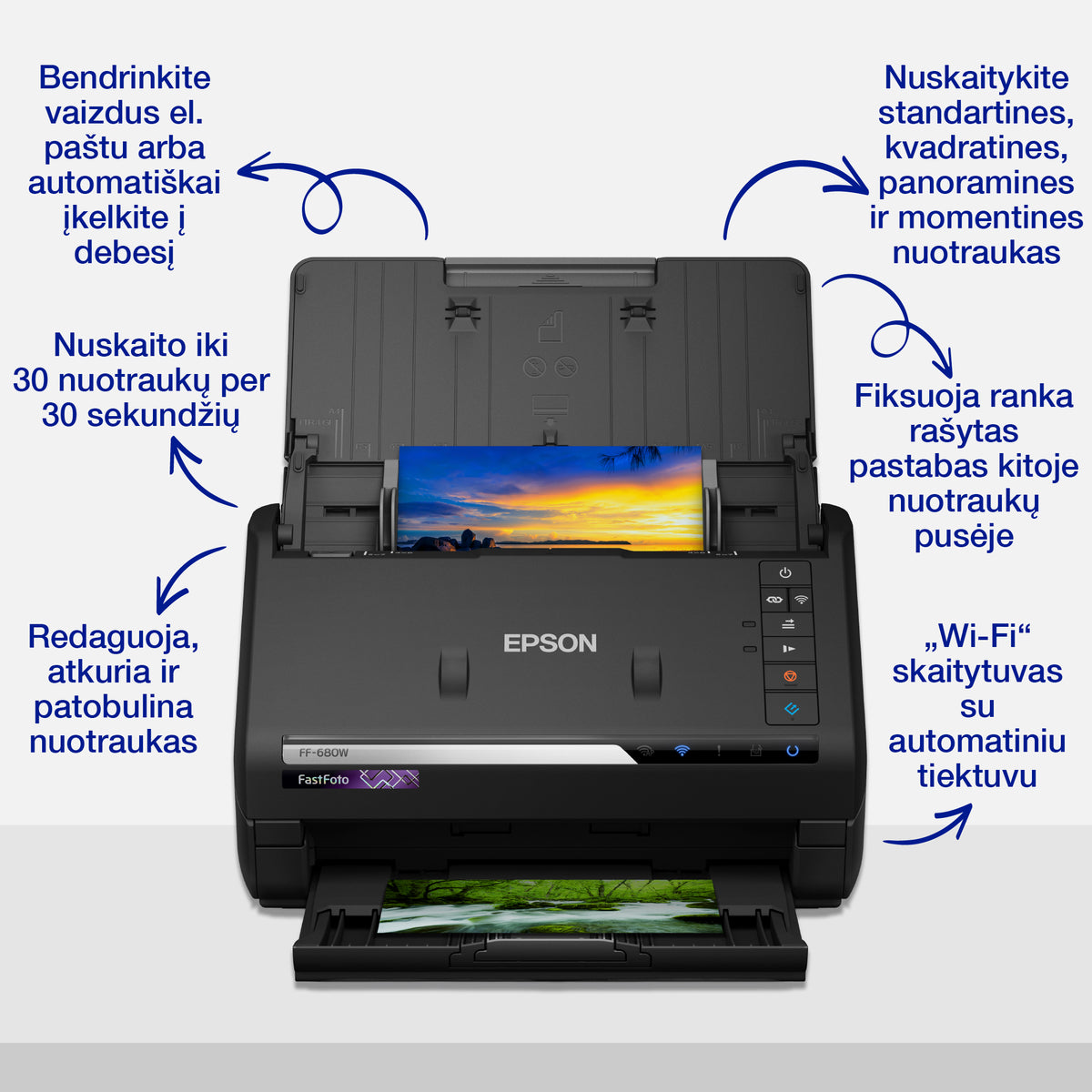 Epson | Document scanner | FastFoto FF-680W | Wireless