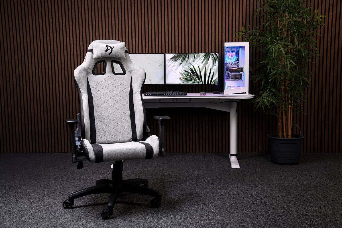 Arozzi Avanti SoftFabric | Gaming Chair | Soft Fabric | Light Grey