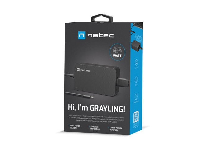 NATEC Laptop charger Grayling USB-C 45W