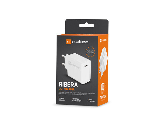 NATEC USB Charger Ribera USB-C PD 20W