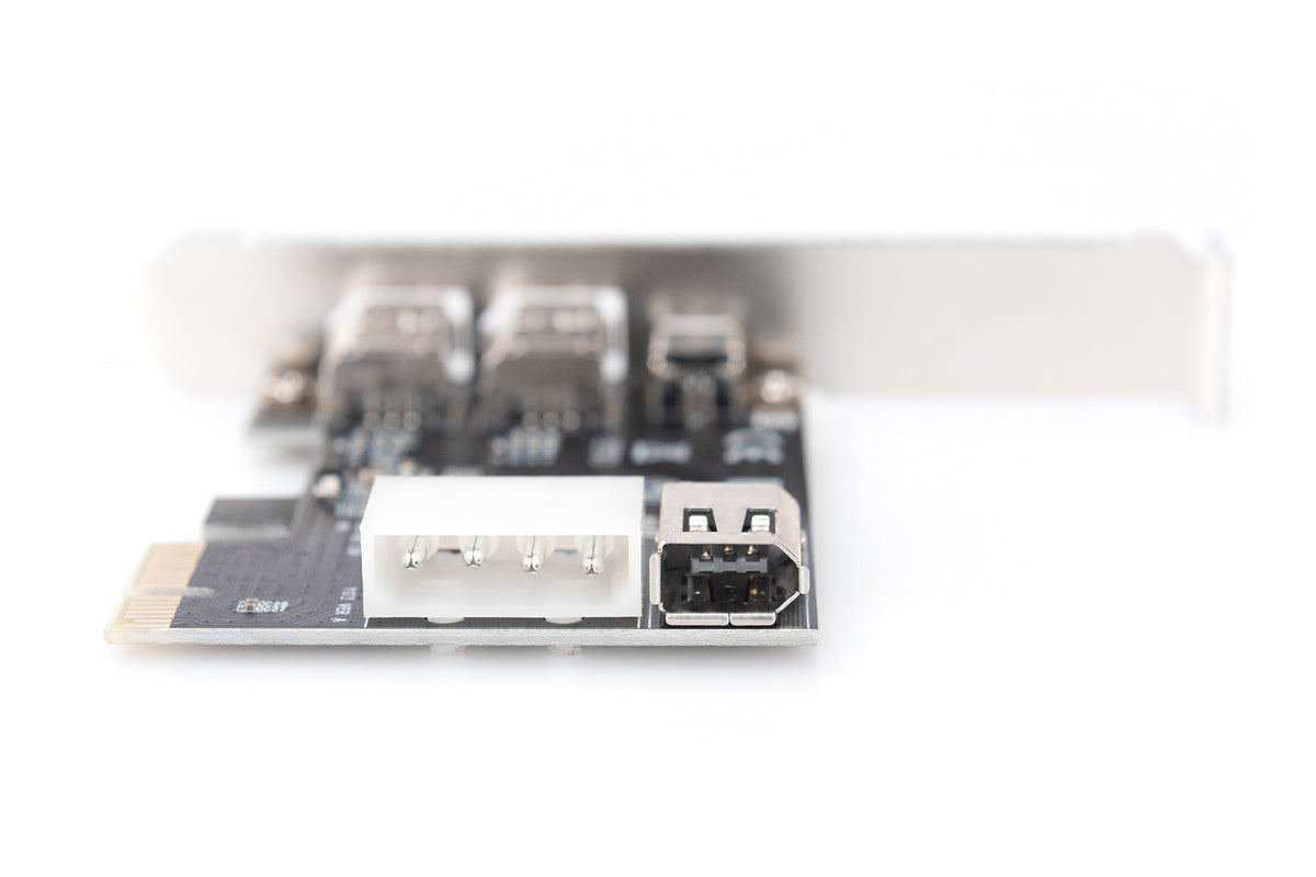 Digitus | IEEE 1394a Interface Card, PCI express, 4 Port 1x ext. 1394mini, 2x ext./1x int. 1394a Ports | DS-30201-5