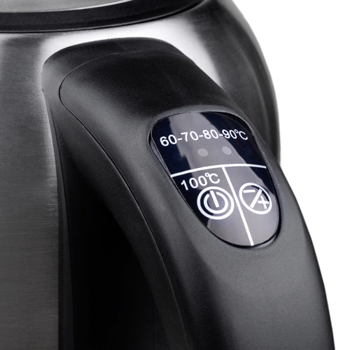 Camry | Kettle | CR 1253 | With electronic control | 2200 W | 1.7 L | Stainless steel | 360° rotational base | Stainless steel