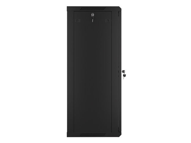 Lanberg | Rack cabinet 19" wall-mount 22U/600x450 (flat pack) with glass door | WF01-6422-10B | Black