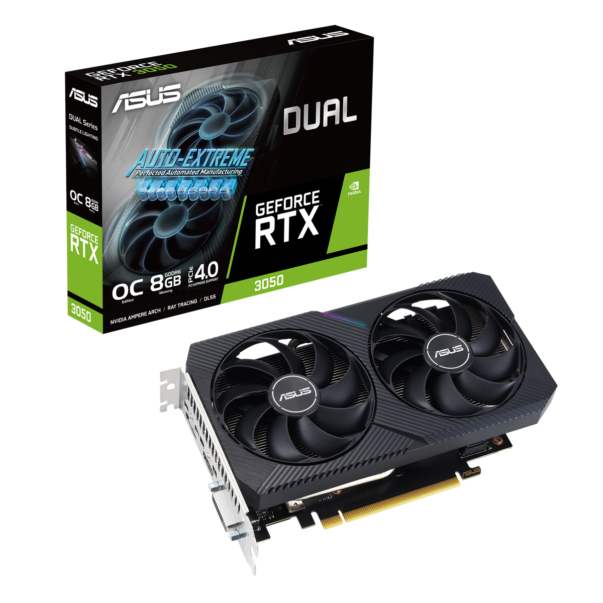 Asus | Dual GeForce RTX 3050 V2 OC Edition 8GB GDDR6 | NVIDIA | 8 GB | GeForce RTX 3050 | GDDR6 | DVI-D ports quantity 1 | HDMI ports quantity 1 | PCI Express 4.0