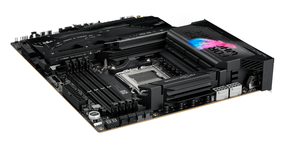 Asus ROG STRIX X870E-E GAMING WIFI | Processor family AMD | Processor socket AM5 | DDR5 | Supported hard disk drive interfaces SATA, M.2 | Number of SATA connectors 4