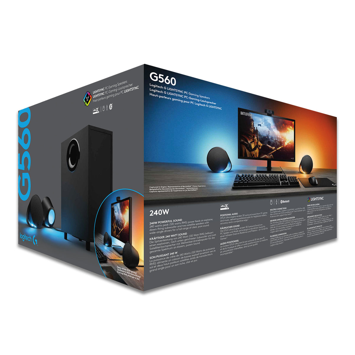 LOGI G560 LIGHTSYNC PC Gaming Speakers