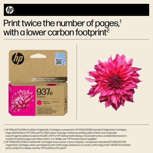 HP 937e EvoMore (4S6W7NE) Rašalinė kasetė, Purpurinė