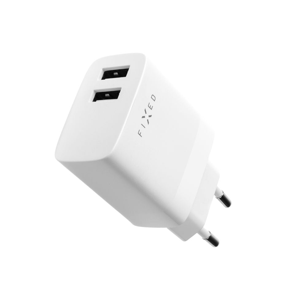 FIXED Dual USB Travel Charger 17W, White | Fixed