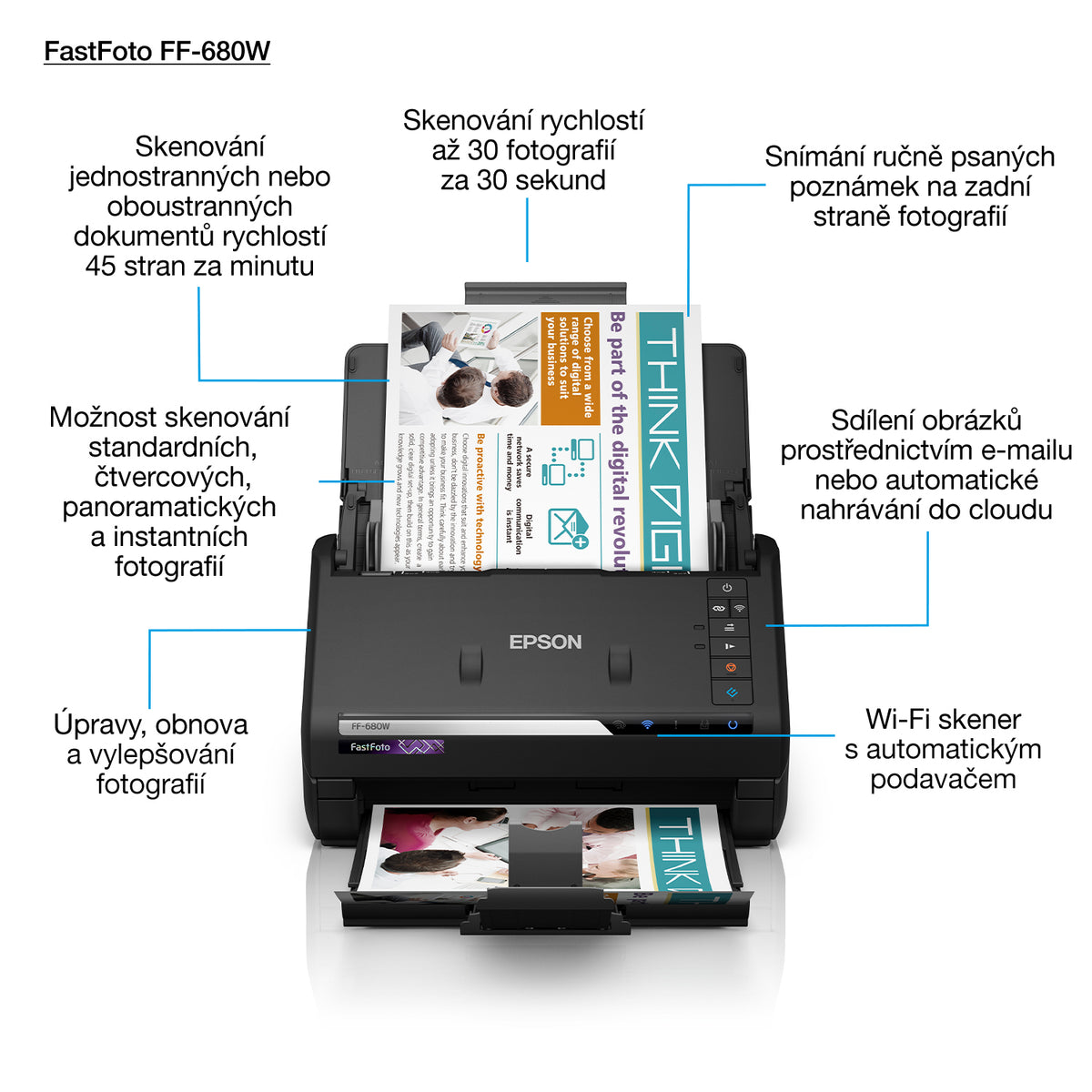 Epson | Document scanner | FastFoto FF-680W | Wireless