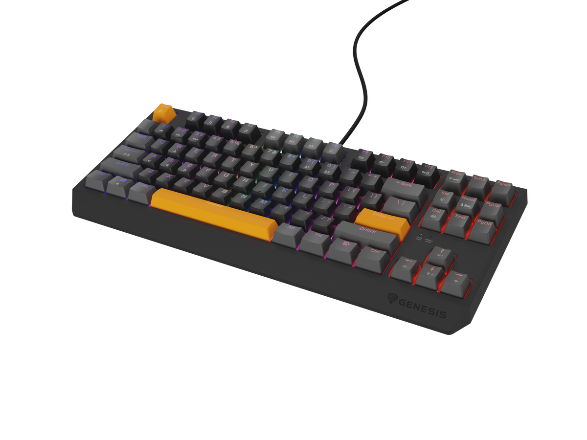 Genesis | THOR 230 | Mechanical Gaming Keyboard | Wired | US | Outemu Red | Anchor Gray Positive