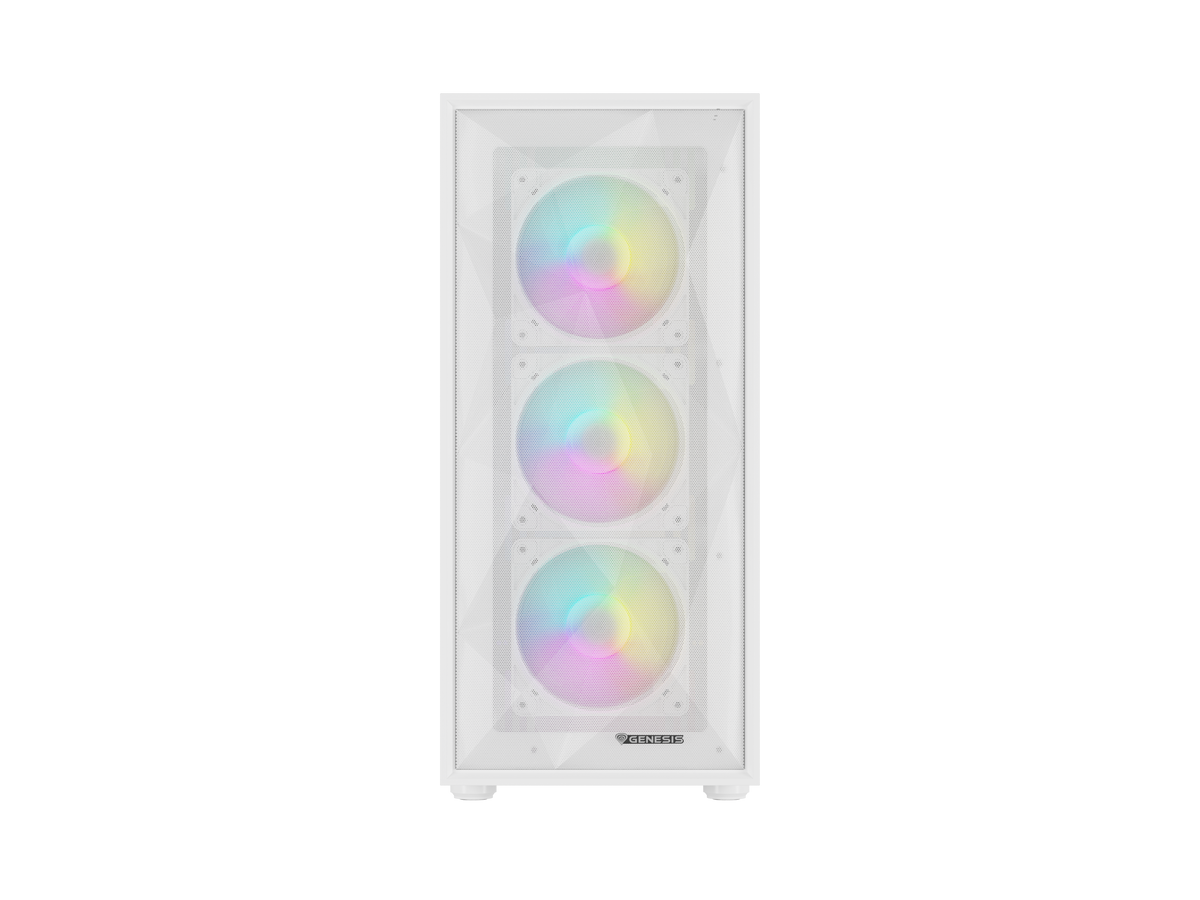 Genesis Gaming PC Case | Diaxid 605 ARGB | Midi Tower | White