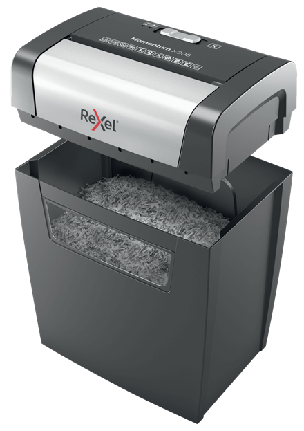 Rexel Momentum X308 Dokumentų naikiklis Particle-cut shredding 5x42mm P-3 15L, Pilka/Juoda