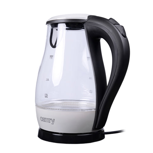 Camry | Kettle | CR 1251 | Standard | 2000 W | 1.7 L | Glass | 360° rotational base | Glass/Black