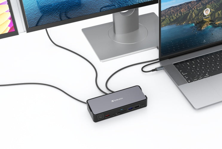 Verbatim 32171 CDS-15 USB-C Pro Jungčių stotelė 15 Ports, Pilka/Juoda