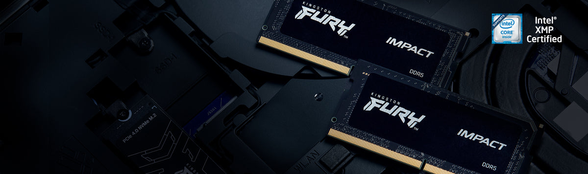 Kingston KF560S38IBK2-32 32GB 6000MT/s DDR5 CL38 SODIMM (Kit of 2) FURY Impact PnP | Kingston