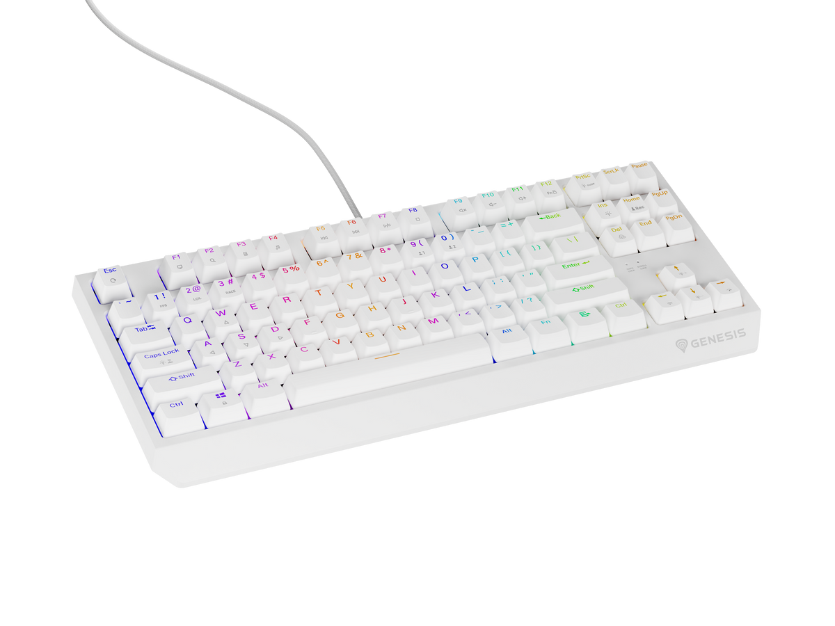 Genesis | THOR 230 | Mechanical Gaming Keyboard | Wired | US | Outemu Brown | White