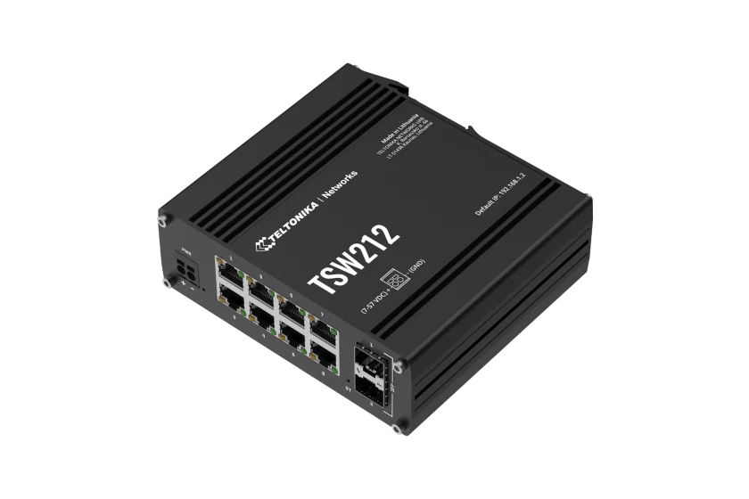Teltonika | Switch, 8 ports | TSW212 | L2 managed | Wall-mountable | SFP ports quantity 2