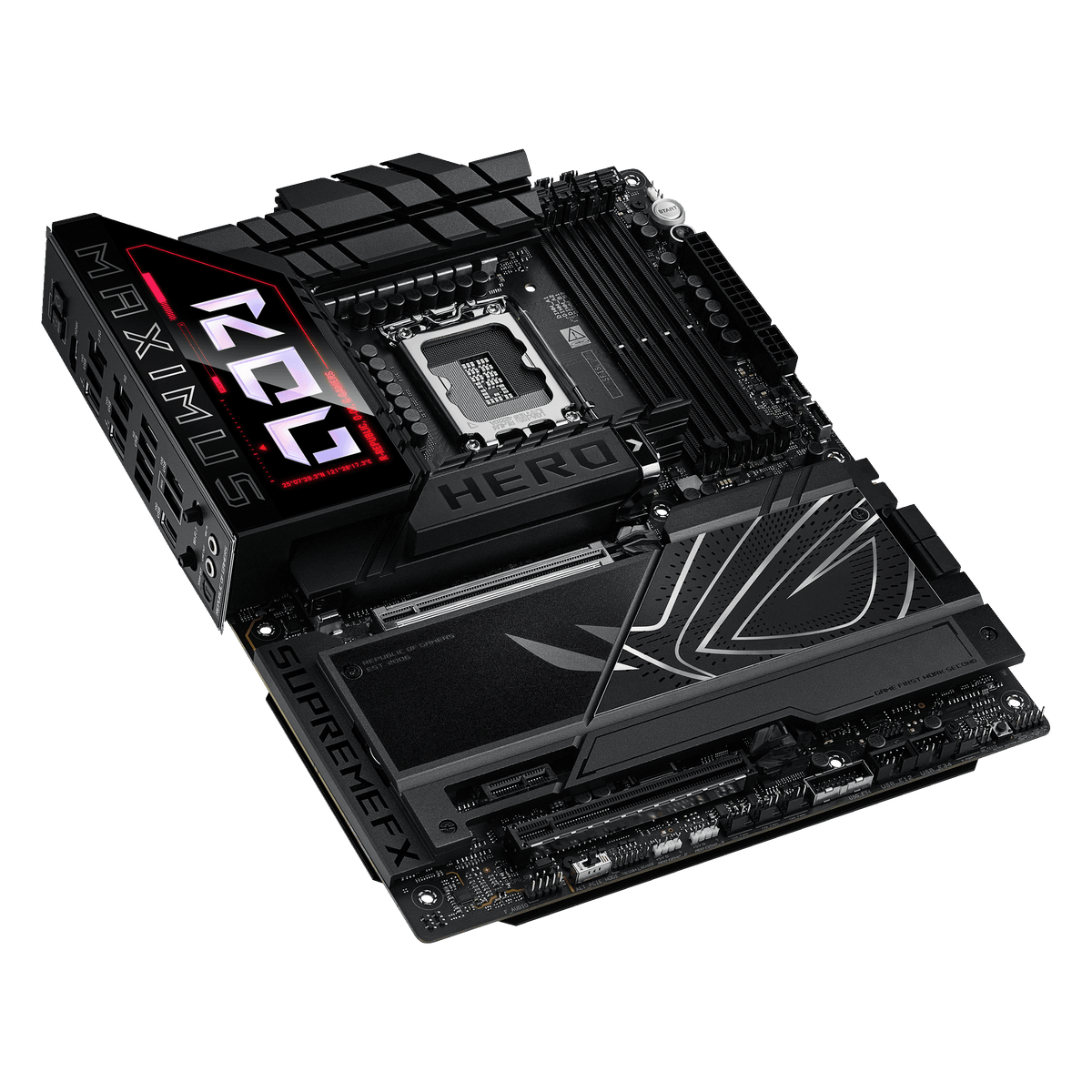 Asus ROG MAXIMUS Z890 HERO | Processor family Intel | Processor socket LGA1851 | DDR5 | Supported hard disk drive interfaces M.2, SATA | Number of SATA connectors 4