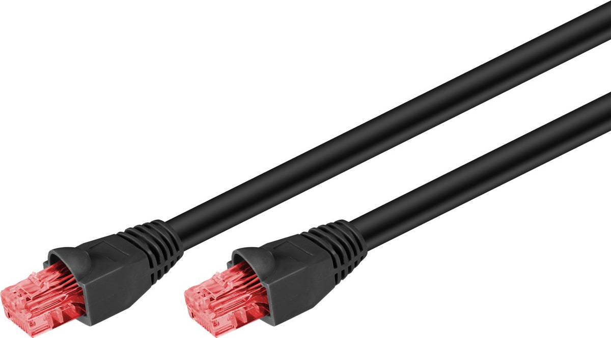 Goobay Outdoor Patch Cable | CAT 6/6A, U/UTP | AWG 24/1 | Length: 20 m | Black