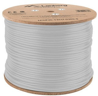 Lanberg | LAN Cable CAT.6A UFTP 305M Solid CU LSZH Grey CPR + Fluke Passed | LCUF6L-11CU-0305-S