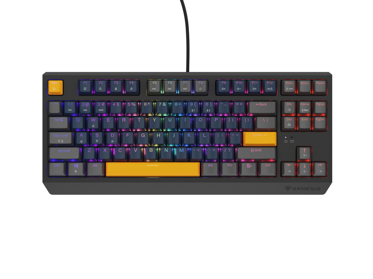 Genesis | THOR 230 | Mechanical Gaming Keyboard | Wired | US | Outemu Panda | Naval Blue Positive