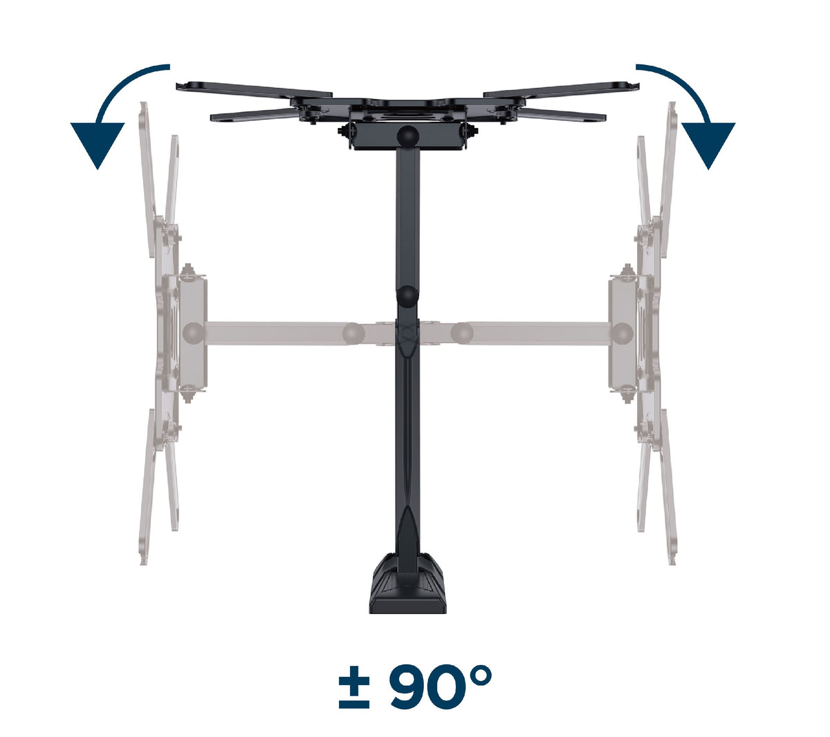 Gembird | Wall mount | WM-55ST-01 | Tilt, swivel, rotate | 32-55 " | Maximum weight (capacity) 32 kg | Black