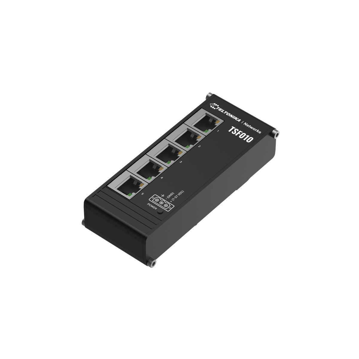 Teltonika | Industrial Switch | TSF010 | Unmanaged | DIN rail mountable | 10/100 Mbps (RJ-45) ports quantity 5 | Power supply type 3-pin industrial DC power socket