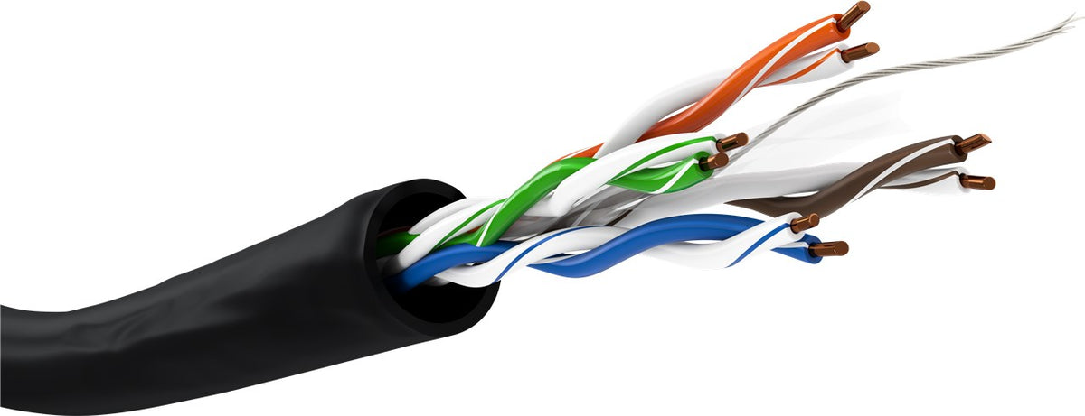Goobay Outdoor Network Cable | CAT 6 U/UTP | AWG 24/1 | Cable length: 100 m | Black