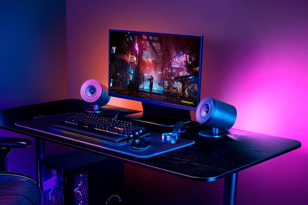 Razer Nommo V2 Pro Full range 2.1 PC Žaidimų garso kolonėlės, Juoda