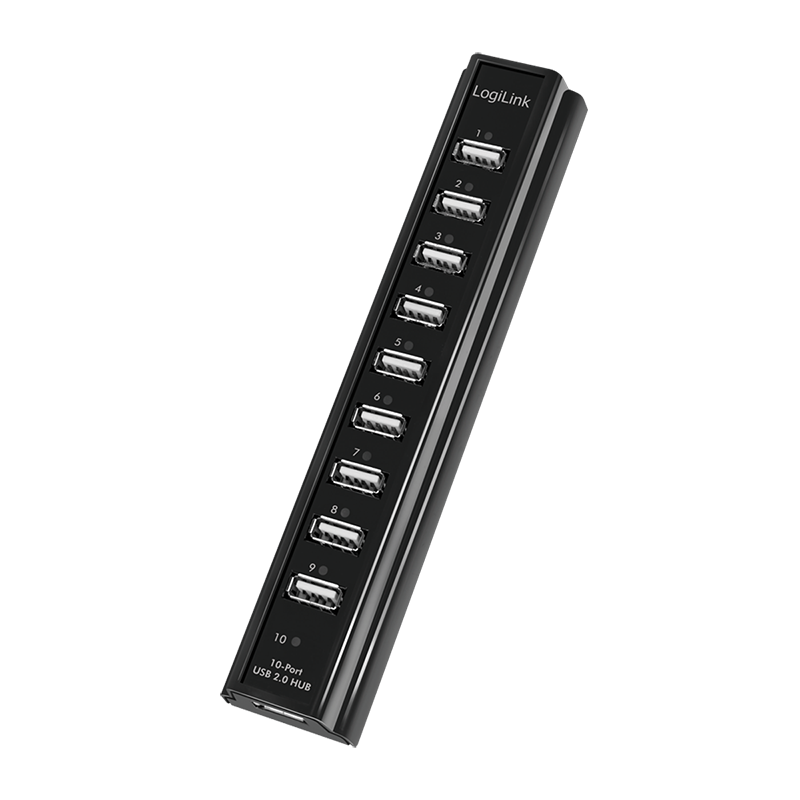 Logilink | USB 2.0 Hub-10 port whit power adapter