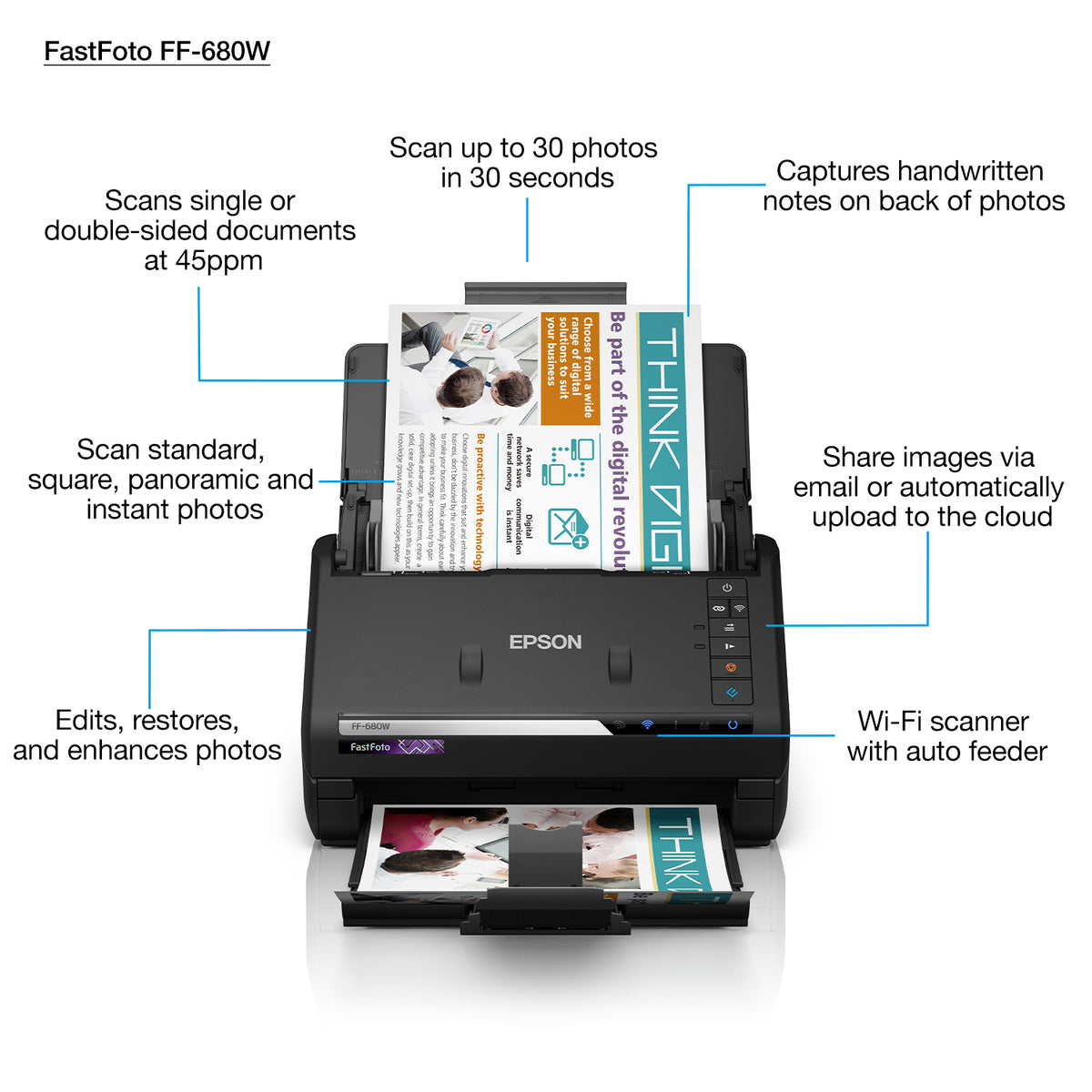 Epson | Document scanner | FastFoto FF-680W | Wireless