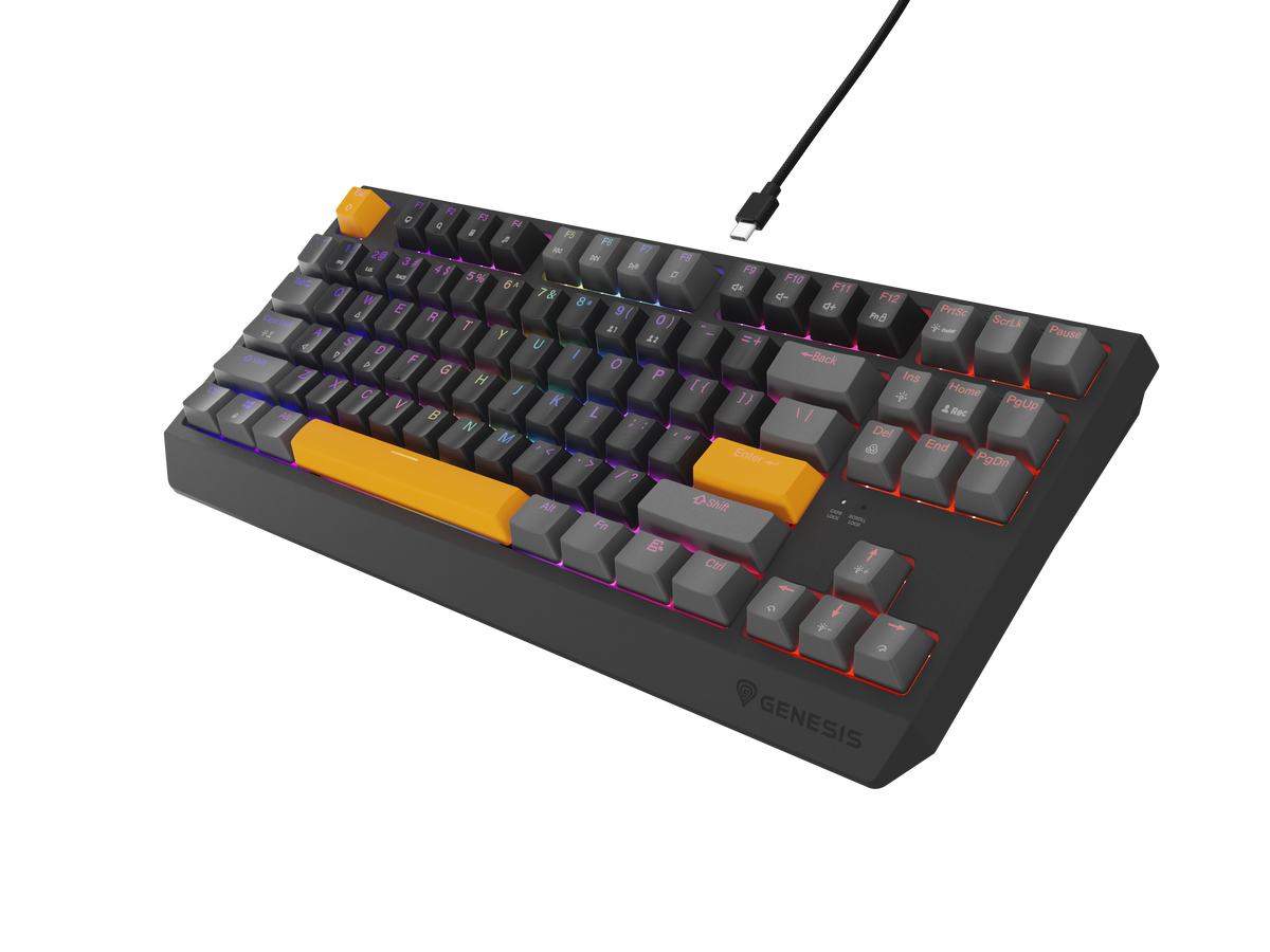 Genesis | THOR 230 | Mechanical Gaming Keyboard | Wired | US | Outemu Red | Anchor Gray Positive