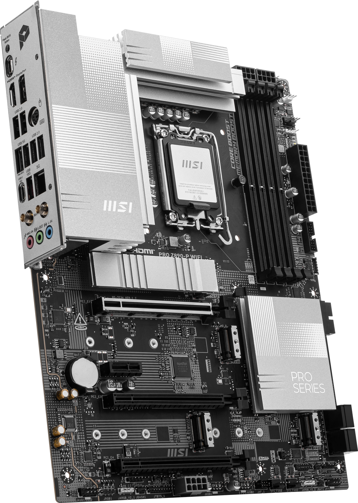 MSI PRO Z890-P WIFI | Processor family Intel | Processor socket LGA1851 | DDR5 UDIMM | Supported hard disk drive interfaces SATA, M.2 | Number of SATA connectors 4