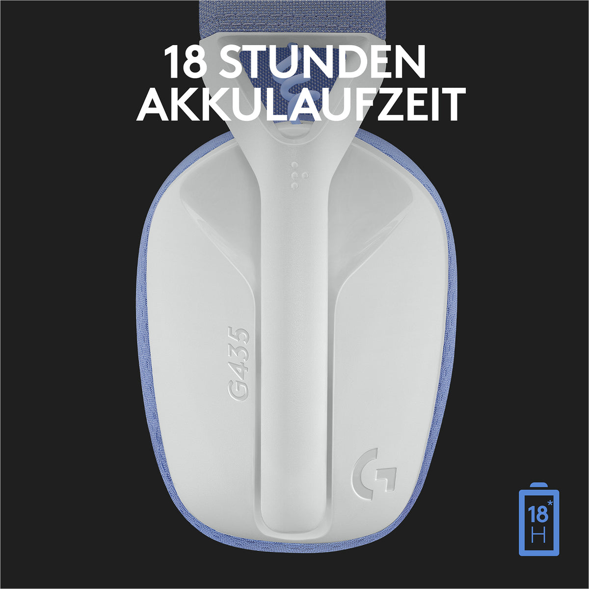 Logitech G435 LIGHTSPEED Belaidės žaidimų ausinės, Bluetooth, Off White and Lilac