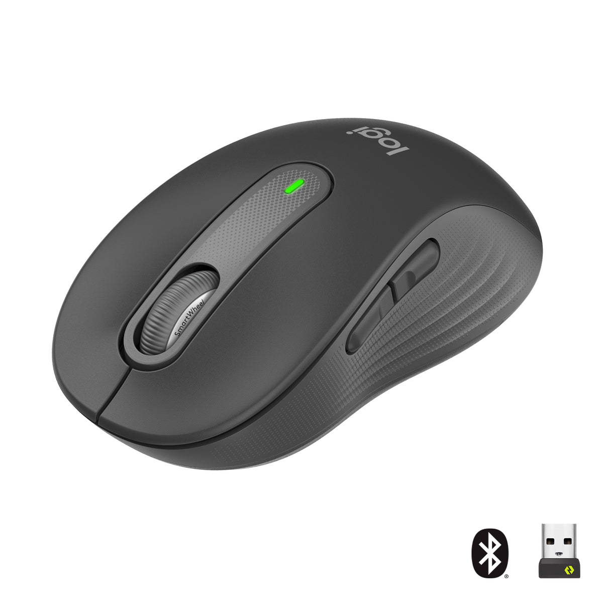 Logitech Signature M650 Belaidė pelė RF Wireless+Bluetooth Optical 4000 DPI, Graphite