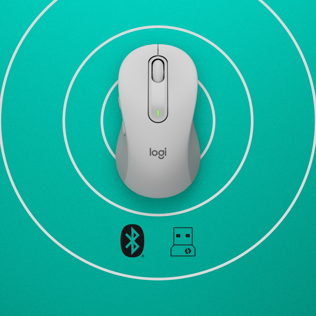 Pelė belaidė Logitech M650, Baltos spalvos