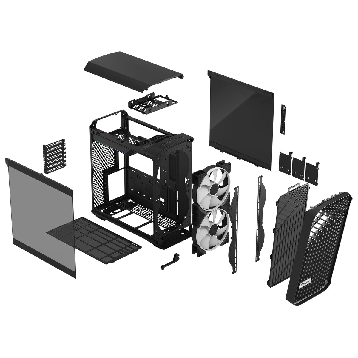 Fractal Design | Torrent Compact RGB TG Light Tint | Side window | ATX | Black