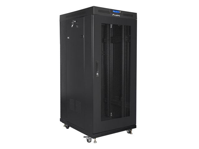 Lanberg | Rack cabinet 19" free-standing 27U/600x800 (flat pack) with mesh door, LCD | FF01-6827-23BL | Black